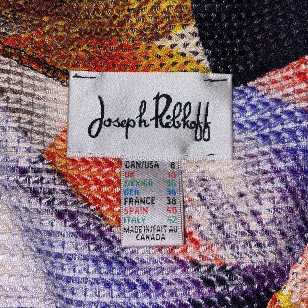 Joseph Ribkoff Abstract Print Button Front Jacket Multi Color 8 - Picture 4 of 11